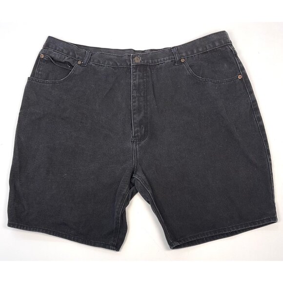 Lot 2 Mens SIZE 2X / 46 Black SHORTS Great Land Denim Benefit Wear Twill EUC - Picture 2 of 7